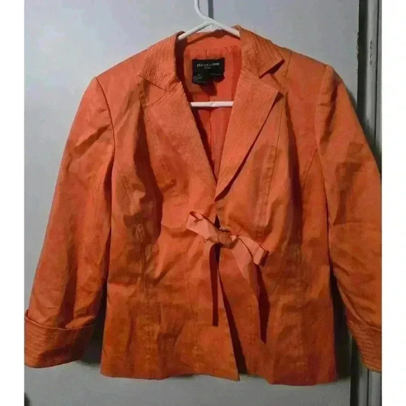 Women's Focus 2000 Blazer Petite Orange size 6 - Picture 7 of 8